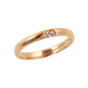 シルバー リング レディース ピンクゴールドカラー キュービックジルコニア付 刻印 LSR0108CZPK 通常納期7～10日 LOVERS SCENE ラバーズシーン お祝い 誕生日 プレゼント 記念日