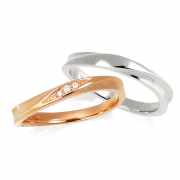 ダイヤモンド入りシルバーペアリング