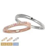 素材と誕生石が選べるペアリング