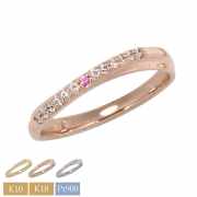 素材と誕生石が選べるペアリング