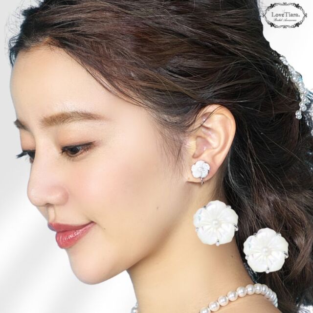 白蝶貝イヤリング／ピアス（メール便可）