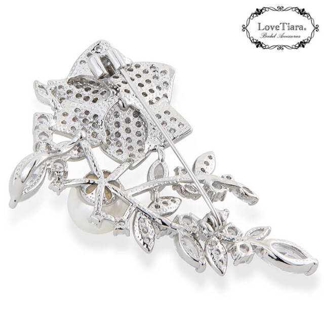 ⭐️SILVER シルバー ブローチ ペンダント イヤリング セット レディース 選べるジルコニアブローチ 通信販売ブライダルウェディング通販