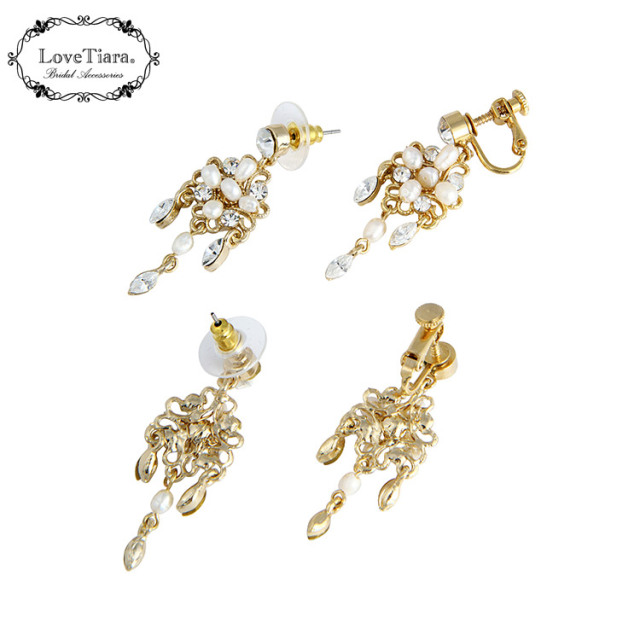 ジルコニアカチューシャ【バタフライ】（ゴールド）の詳細イメージ