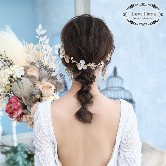 ヘッドドレス【ビアンカ】（小枝アクセサリー） 着用イメージ