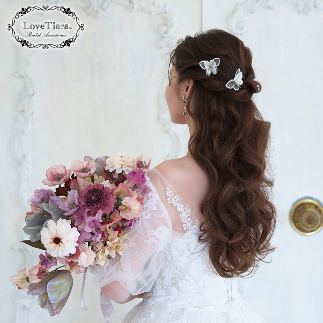 flua butterfly 結婚式　ブライダルアクセサリー　ヘアドレス flua butterfly 結婚式 ブライダルアクセサリー ヘアドレス flua