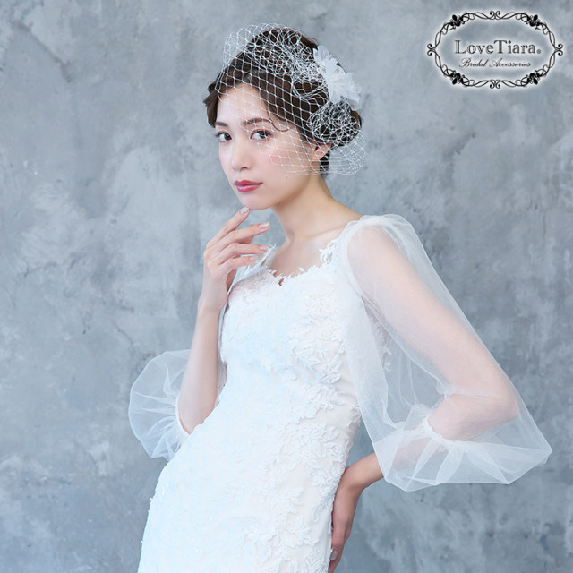 オーガンジーフラワーヘアピン５本セット 着用イメージ