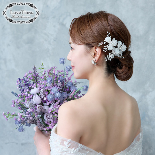 ヘアピン【プレシャスフラワー】 通信販売ブライダルウェディング通販