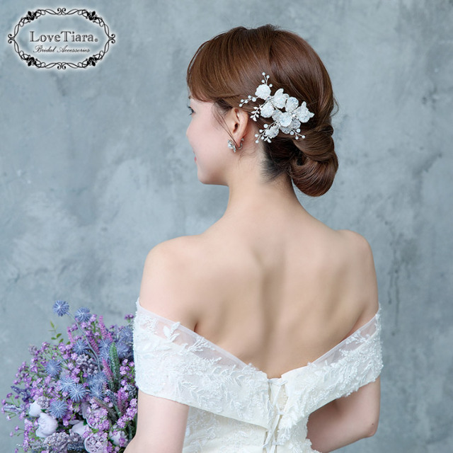 ヘアピン【プレシャスフラワー】 通信販売ブライダルウェディング通販