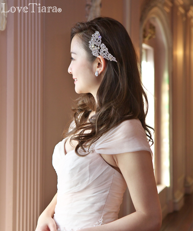 LoveTiara クリスタル ヘッドドレス ヘッドドレス【クロエ】クリスタル 髪飾り・花冠 ビジュー
