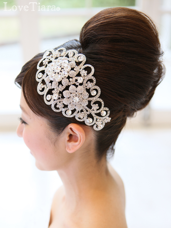 ヘッドドレス ヌアージュ 髪飾り 花冠 サイドコーム ヘアピン和の髪飾り セール アウトレット ブライダル ウェディングアクセサリー通販 ラブティアラ