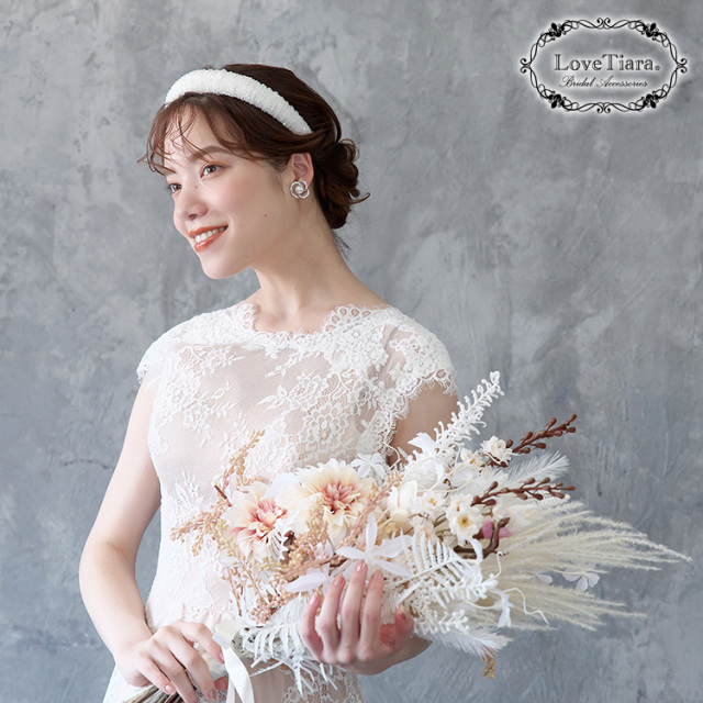 ビッグビーズカチューシャ 着用イメージ