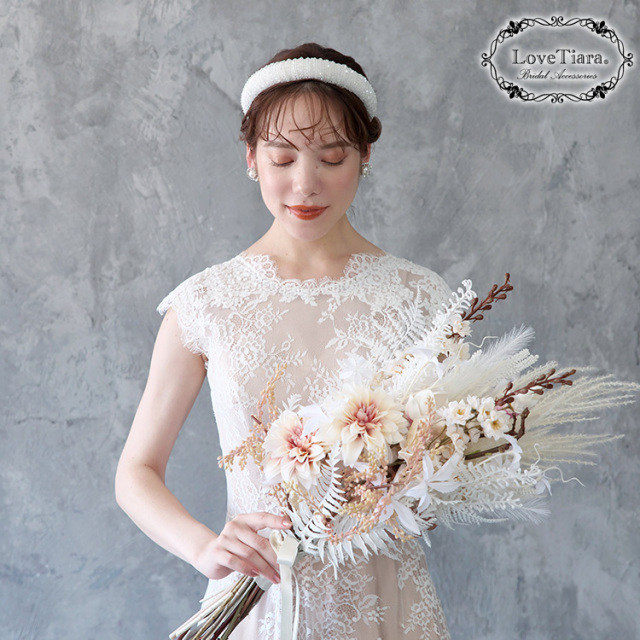 ビッグビーズカチューシャ 着用イメージ