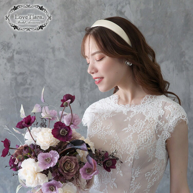 サテンカチューシャ 着用イメージ