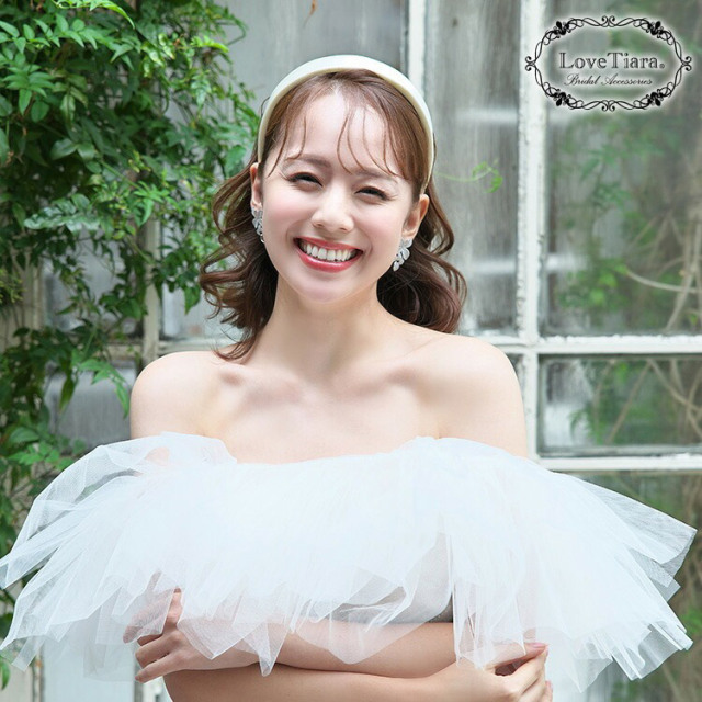 サテンカチューシャ 着用イメージ