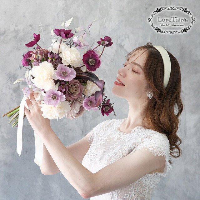 サテンカチューシャ 着用イメージ