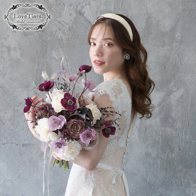 サテンカチューシャ 着用イメージ