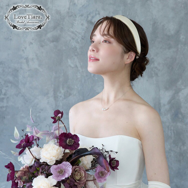 サテンカチューシャ 着用イメージ