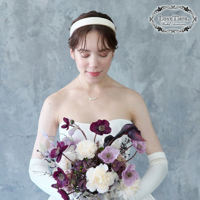 サテンカチューシャ 着用イメージ