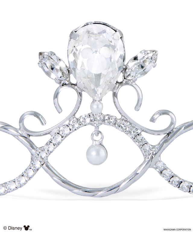 ミッキーマウス ティアラ クリスタルウェーブ カチューシャ クラウン クリスタル ブライダル ウェディングアクセサリー通販 ラブティアラ