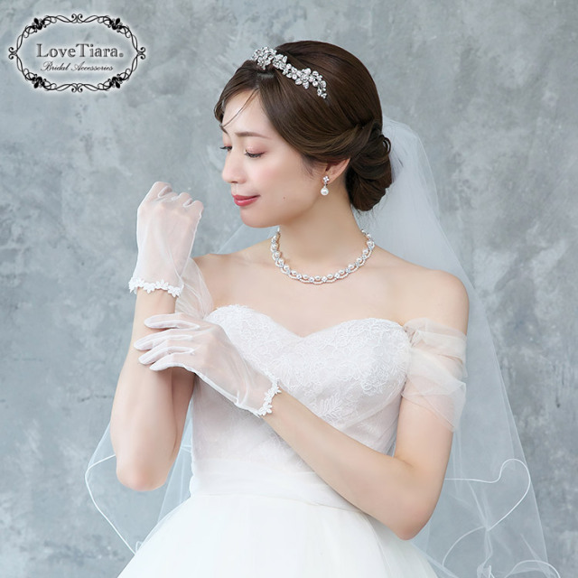 オーガンジーグローブ【タイニーフラワー】 着用イメージ