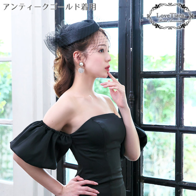 ペルルイヤリング／ピアス 着用イメージ