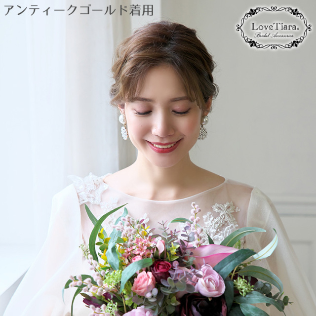 ペルルイヤリング／ピアス 着用イメージ