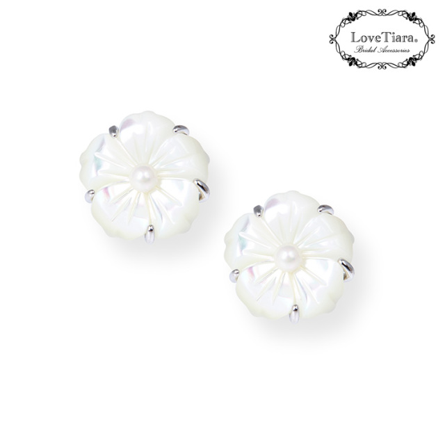 白蝶貝パールネックレス＆イヤリング／ピアスセット 商品イメージ