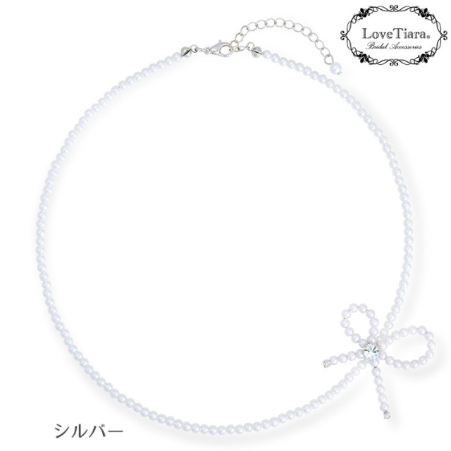 プティリボンパールネックレス 詳細イメージ