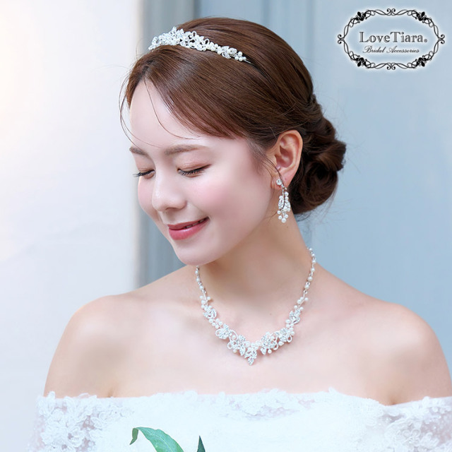 ボタニカルパールネックレス＆イヤリング／ピアスセット 通信販売