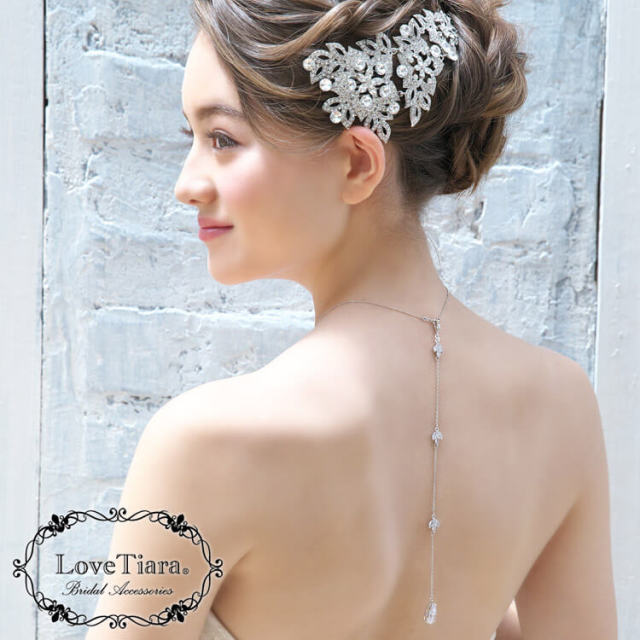 バックドロップ ネックレス ウエディング ブライダル 結婚式