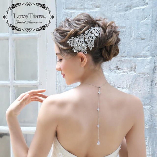 バックドロップ ネックレス ウエディング ブライダル 結婚式