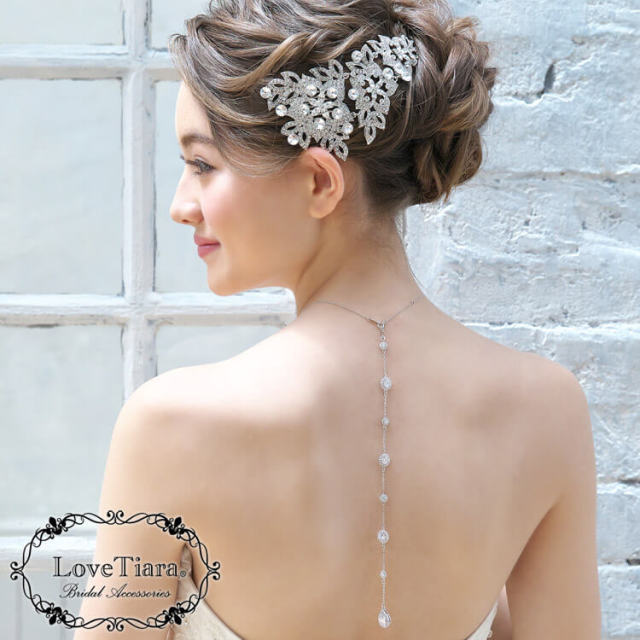 バックドロップ ネックレス ウエディング ブライダル 結婚式