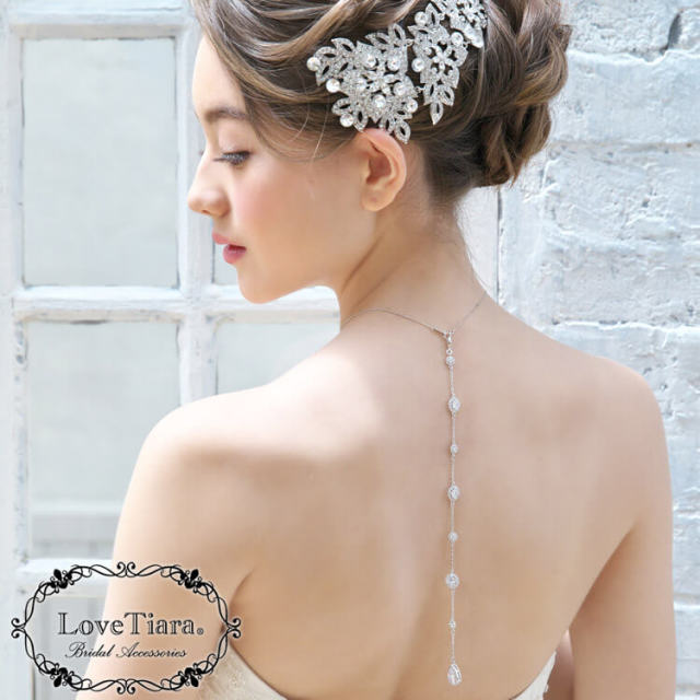 バックドロップ ネックレス ウエディング ブライダル 結婚式