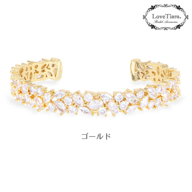 ブレスレット　バングル　ビジュー　ウェディング　結婚式』