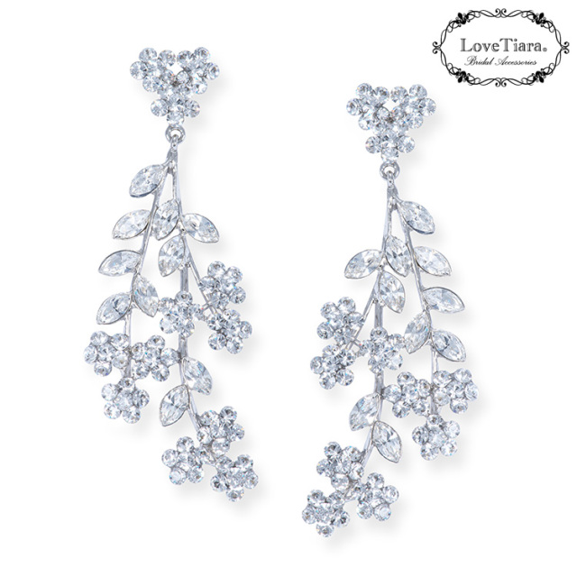 ブリリアントフラワークリスタルイヤリング／ピアス 商品イメージ