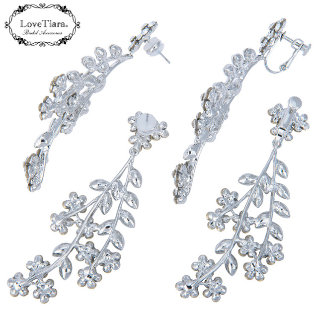 ブリリアントフラワークリスタルイヤリング／ピアス 商品イメージ