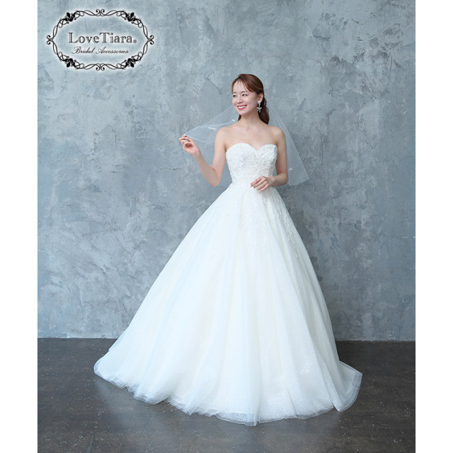 ダブルリボンクリスタルイヤリング／ピアス 通信販売ブライダル