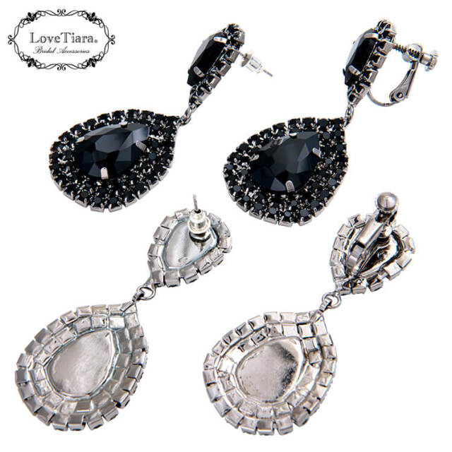 ブラッククリスタルイヤリング／ピアス 商品イメージ