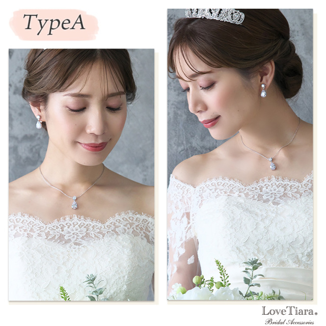 選べるシンプルネックレス＆イヤリング／ピアス 着用イメージ