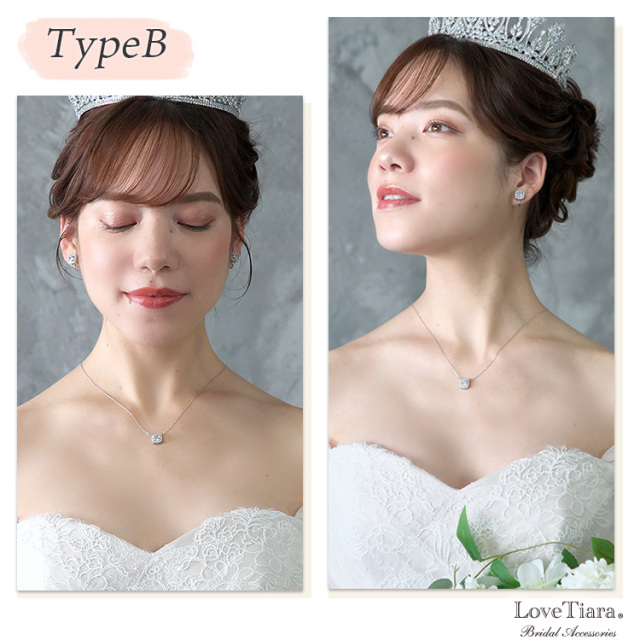 選べるシンプルネックレス＆イヤリング／ピアス 着用イメージ