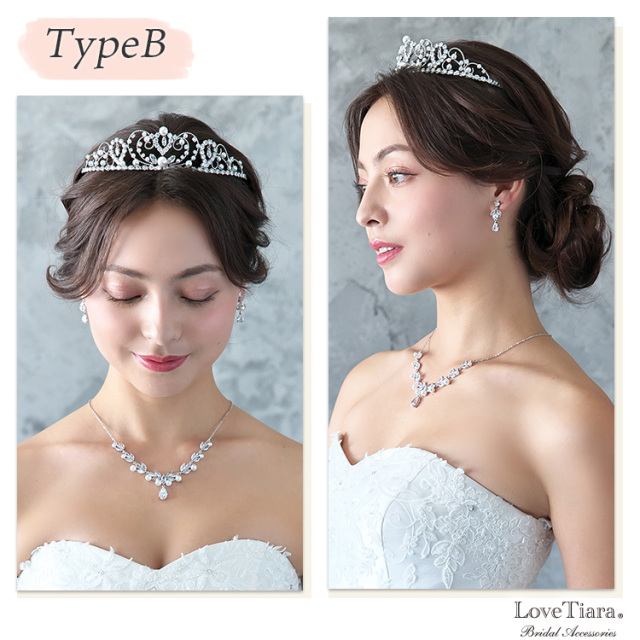 選べるジルコニアネックレス＆イヤリング／ピアス 着用イメージ