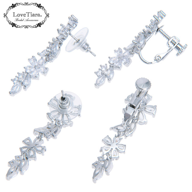 プリムローズジルコニアネックレス＆イヤリング／ピアスセット 通信