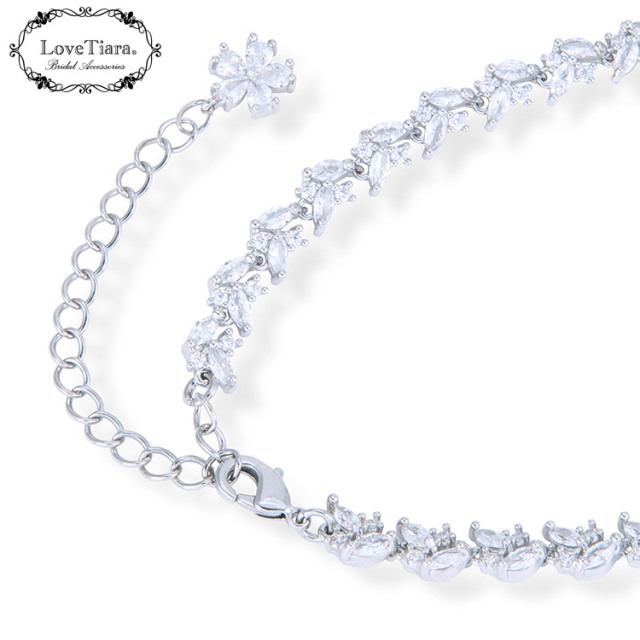 プリムローズジルコニアネックレス＆イヤリング／ピアスセット 詳細イメージ