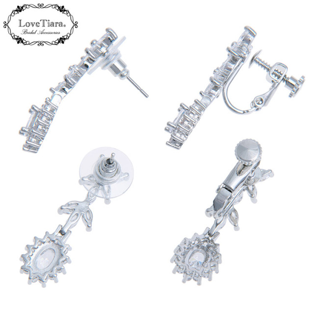 イノセントジルコニアネックレス＆イヤリング／ピアスセット 詳細イメージ