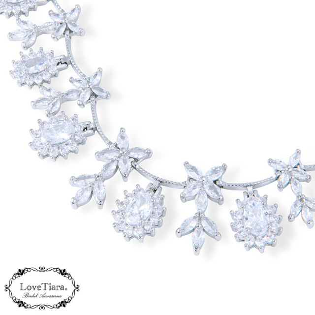 イノセントジルコニアネックレス＆イヤリング／ピアスセット 詳細イメージ