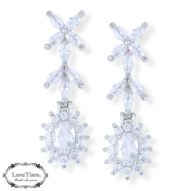 イノセントジルコニアネックレス＆イヤリング／ピアスセット 詳細イメージ