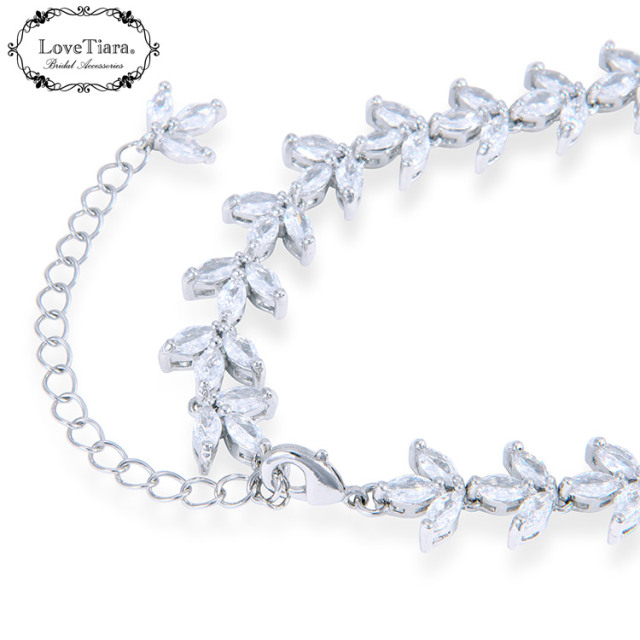 LoveTiara ネックレスとイヤリングセット アイリスジルコニアネックレス＆イヤリング／ピアスセット
