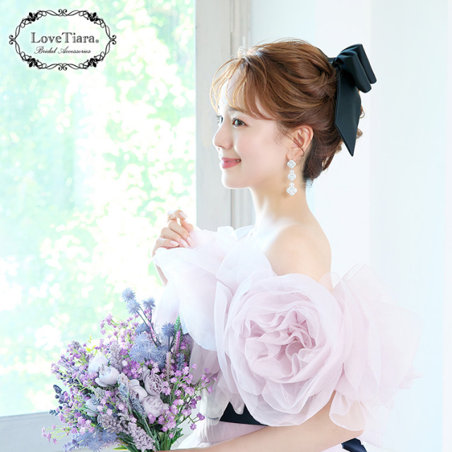 ブリジッドジルコニアイヤリング／ピアス 着用イメージ