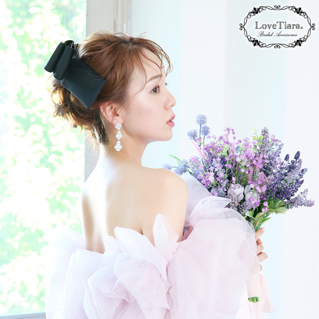 ブリジッドジルコニアイヤリング／ピアス 着用イメージ