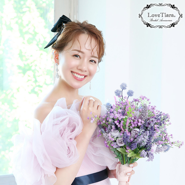 ブリジッドジルコニアイヤリング／ピアス 着用イメージ